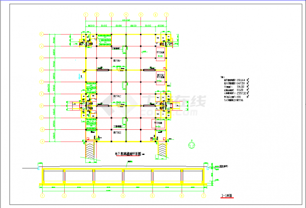 某人防建筑设计CAD方案施工图纸-图二