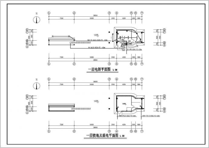 一套简单的传达室电气设计cad图_图1
