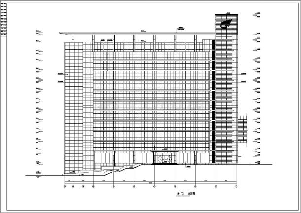 株洲某公司十层框架结构研发楼建筑设计方案图-图一