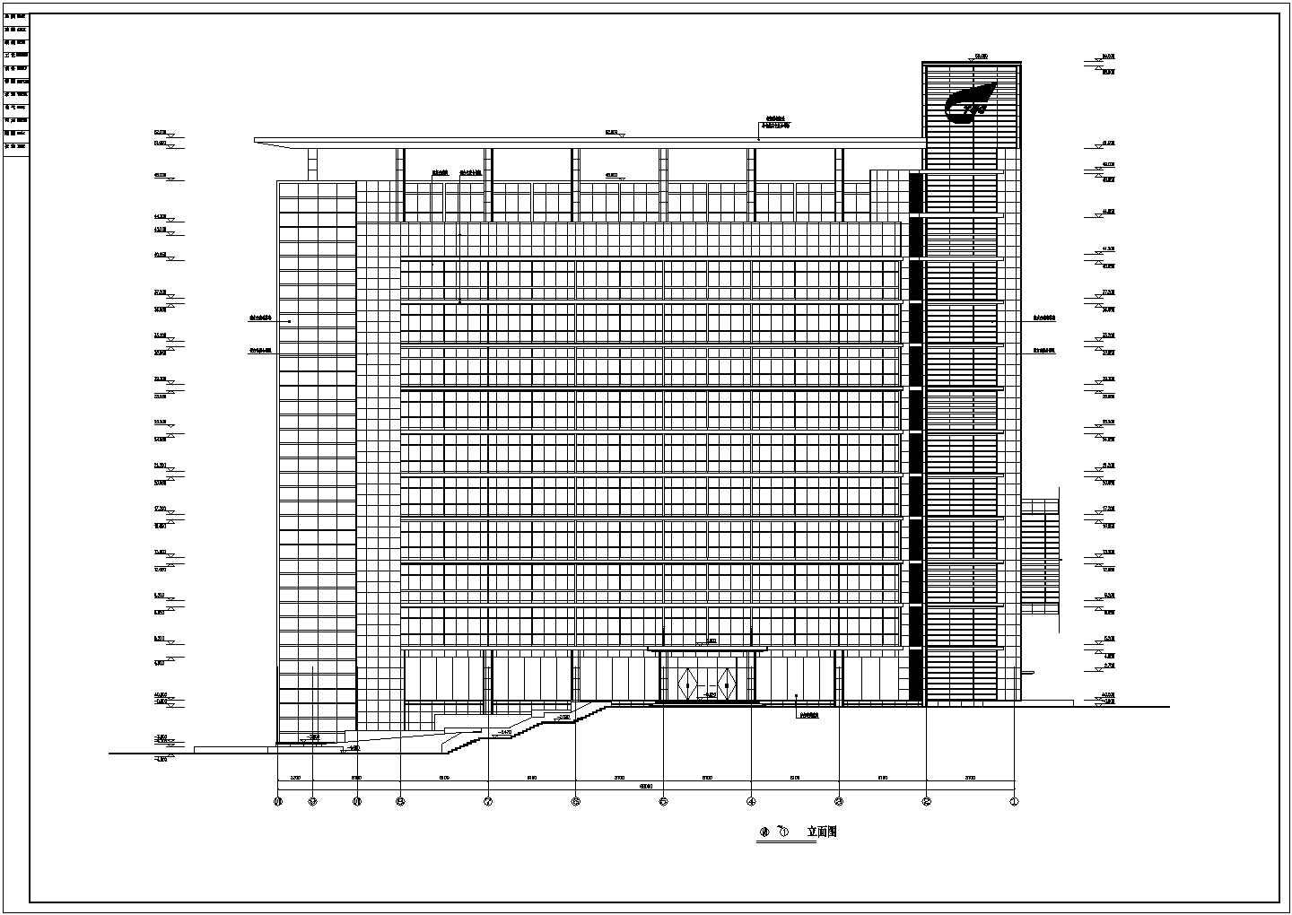 株洲某公司十层框架结构研发楼建筑设计方案图