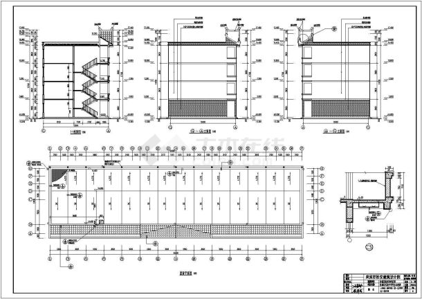 某地4层砖混结构学生公寓楼建筑方案图-图二