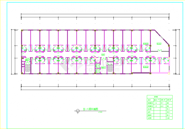 阿里郎宾馆建筑设计施工CAD方案图-图二