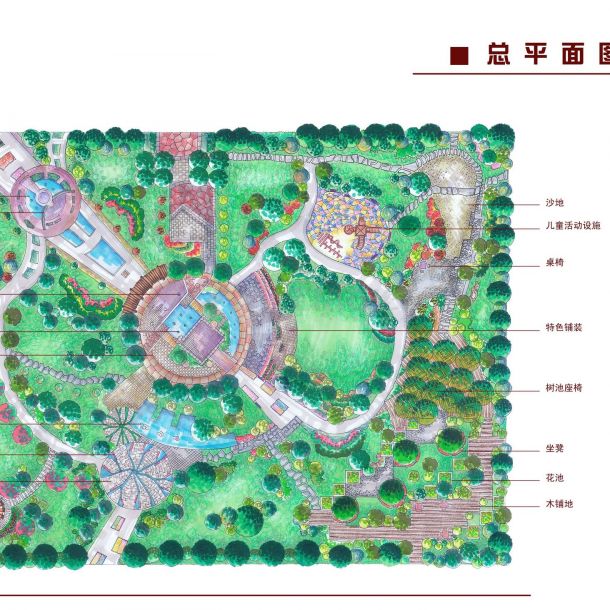 临安60m*80m的公园景观规划设计图-图一