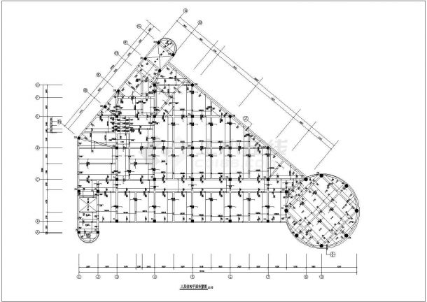 某小区会所设计结构建筑施工图豪华CAD设计图-图一