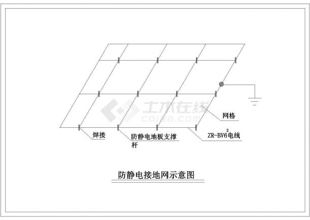 某监管分局大楼改造装修CAD设计施工图-图二