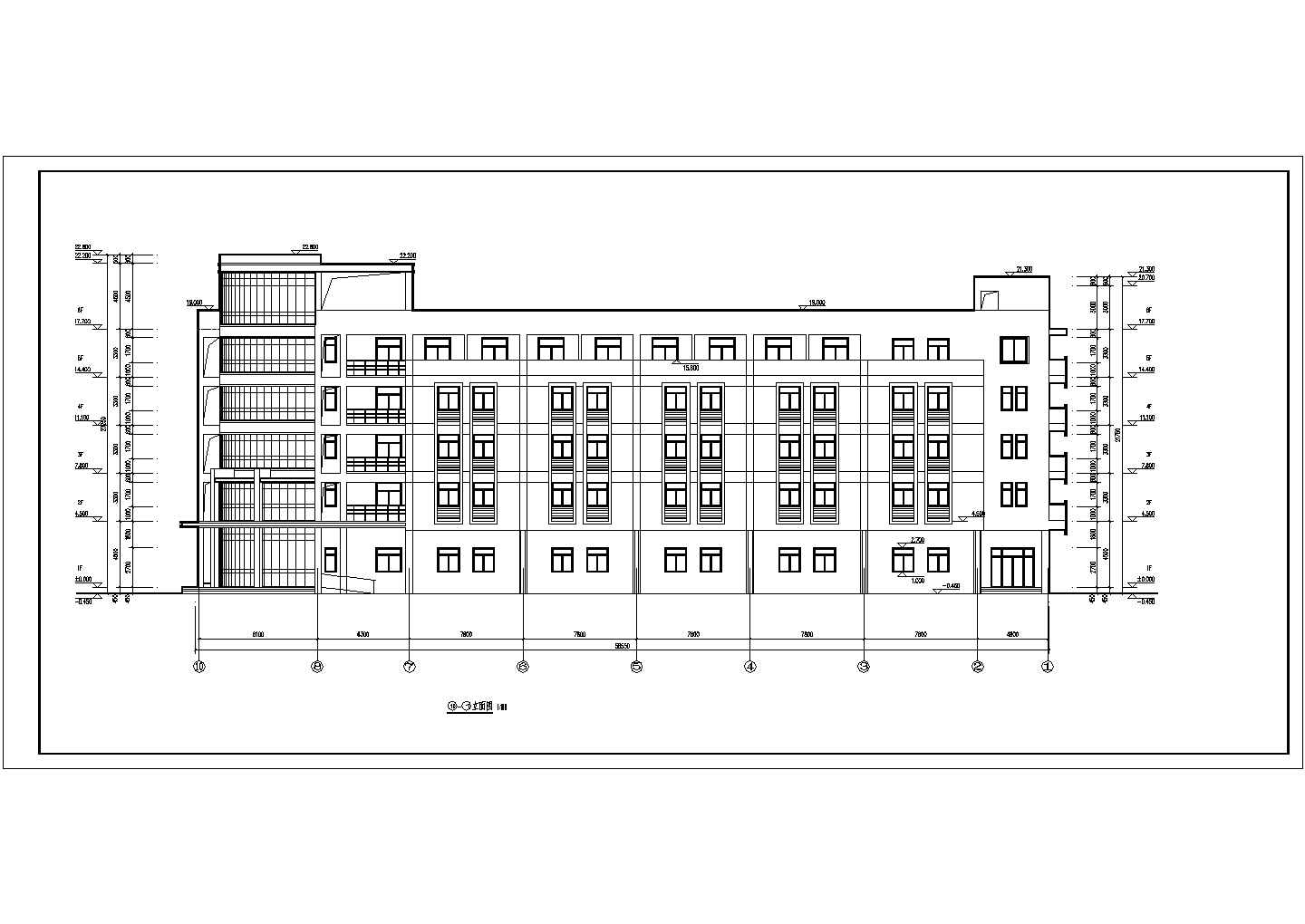 合肥某地六层框架结构办公楼建筑设计施工图