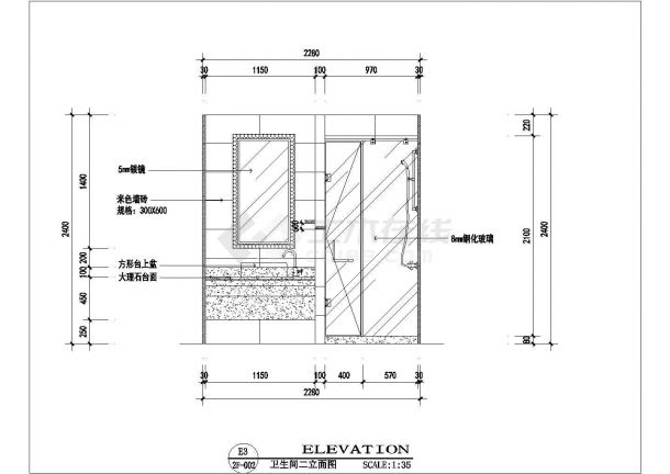 某地三层框架结构联排别墅室内装修设计施工图-图一