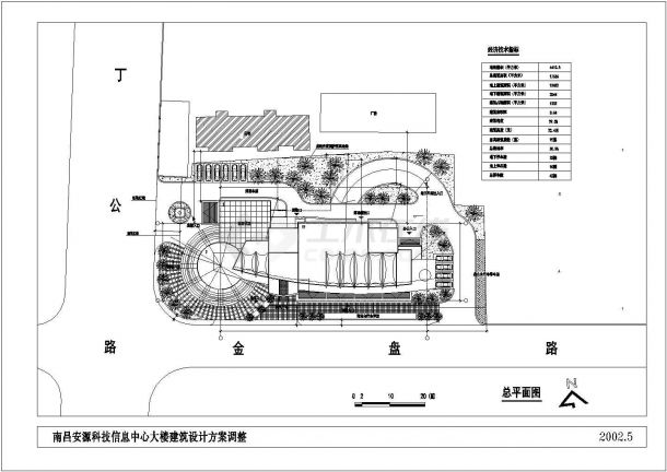 某十九层高层办公大楼建筑方案设计CAD图纸-图二