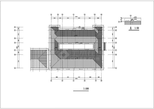 某中学艺术楼建筑施工平面方案详图-图一