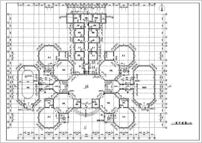 某欧式幼儿园全套建筑施工平面方案图_图1