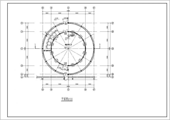 某轻型钢架结构蒙古包建筑设计施工图_图1
