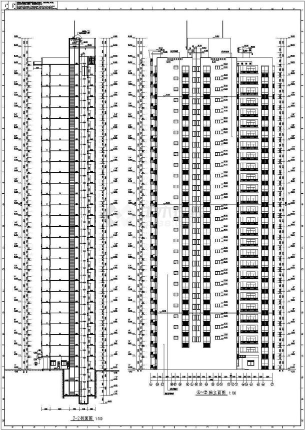 某小区28层剪力墙结构住宅楼建筑设计施工图-图一