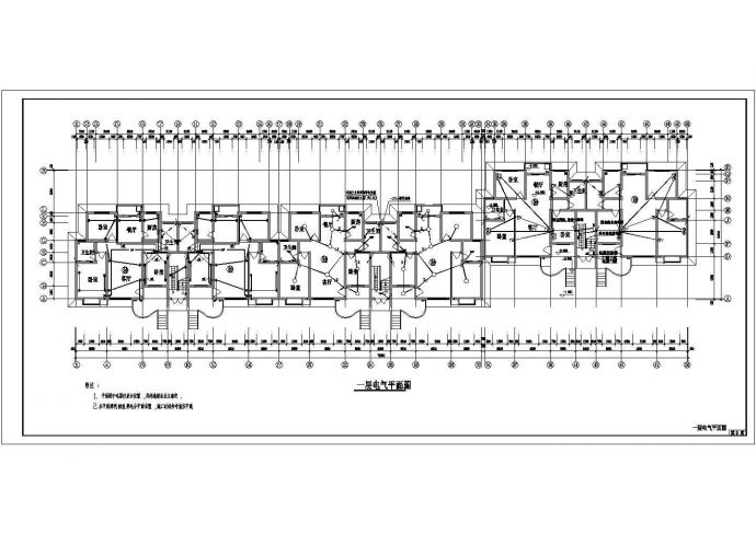 某地区六层含地下室住宅楼电气CAD图_图1