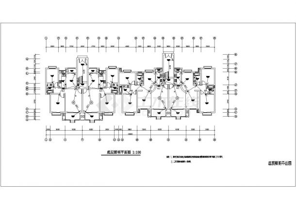 某地区六层含跃层住宅电气设计CAD图-图一