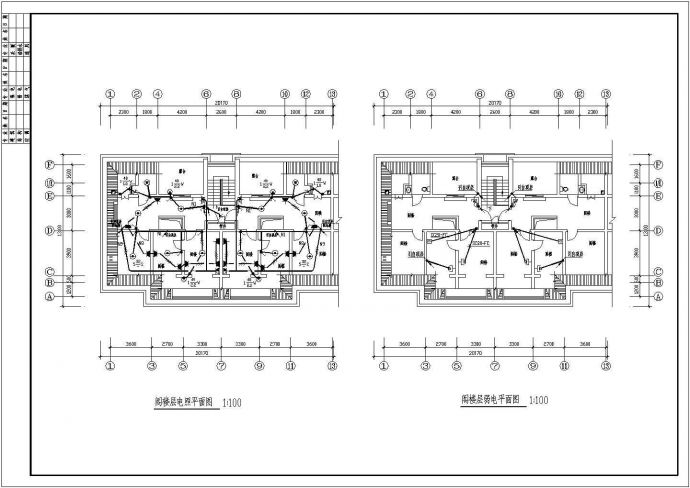 某地区大学教职工住宅楼电气设计CAD图_图1