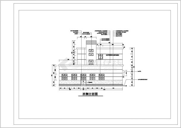 一整套北京西集培训学校室内cad设计装修图-图二