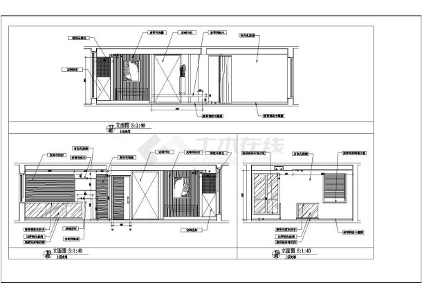 某地区一整套复式楼户型室内装修cad设计施工图-图二