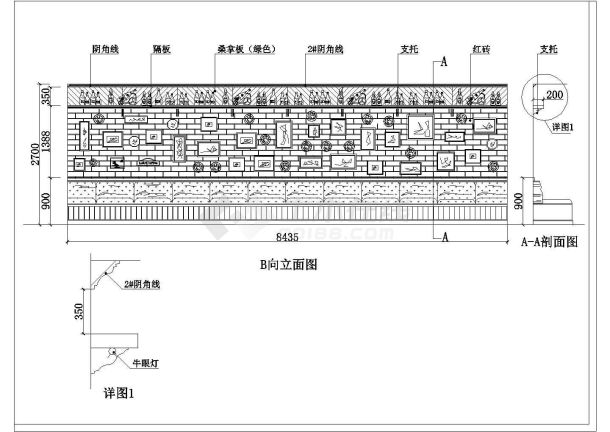 重庆酒吧装修全套的完整的cad图纸-图一