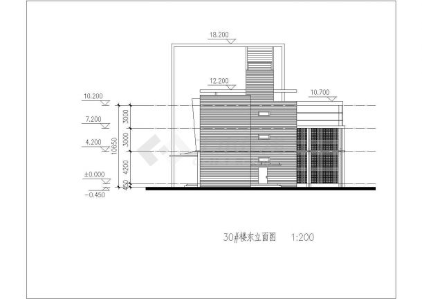 某住宅小区三层商业楼建筑设计方案图-图二