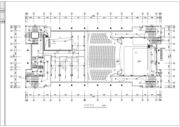 某礼堂剧场工程电气设计全套施工图纸-图一