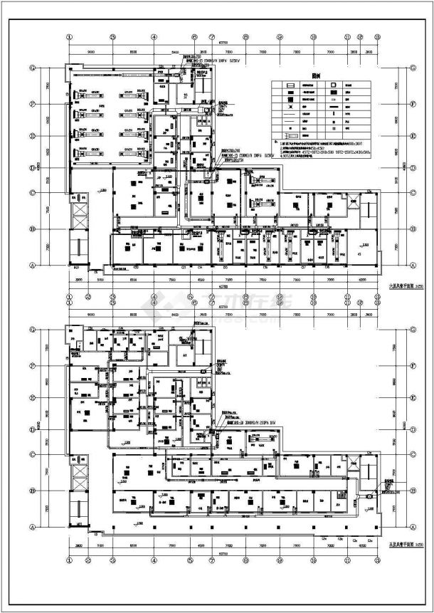 某五层医院多联机空调设计施工图纸-图二
