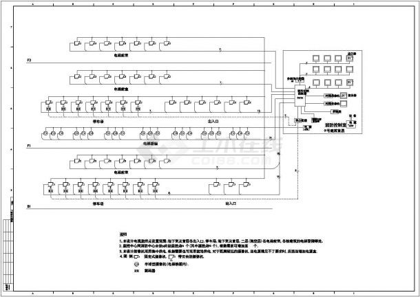 某地区高层住宅花园小区弱电施工CAD图-图一