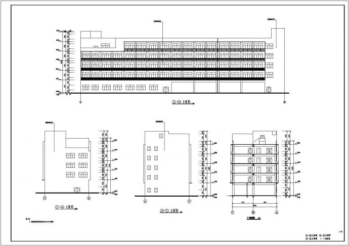 广州某地五层框架结构车间建筑施工图_图1