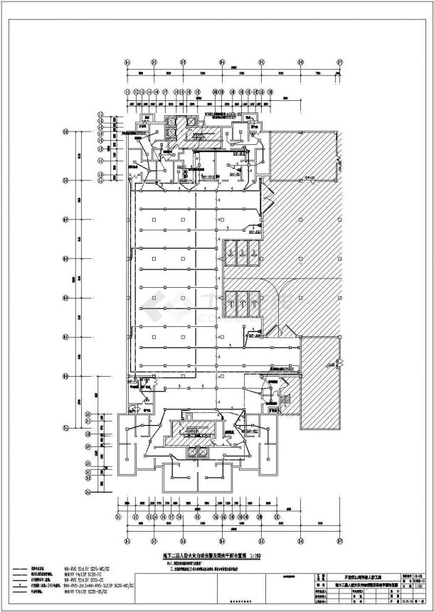 某地下二层车库电气设计全套施工图-图二