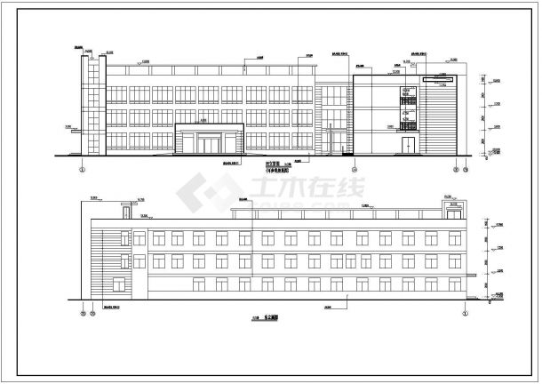 某地3层框架结构社区卫生服务中心建筑设计方案图-图一