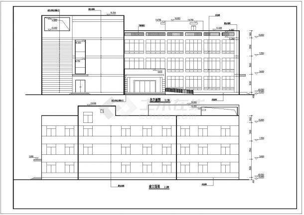 某地3层框架结构社区卫生服务中心建筑设计方案图-图二