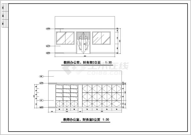 某地区幼儿园室内装修cad平面节点施工图大样图-图二