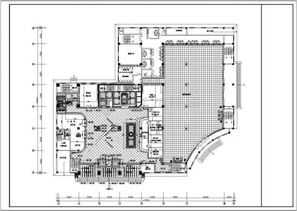 某地框架结构酒店大堂部分室内装修设计方案图-图二