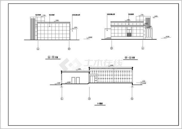 某地某框架结构一层会所建筑施工图-图一