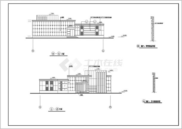 某地某框架结构一层会所建筑施工图-图二