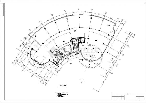 三层商业公寓楼建筑设计平面方案图-图一