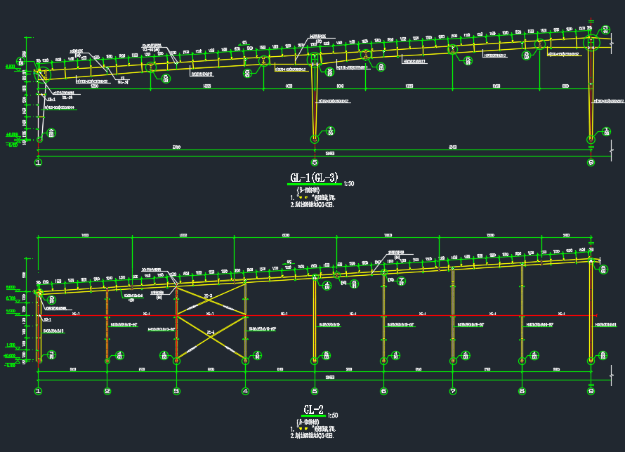 某钢结构仓库结构设计CAD施工图纸