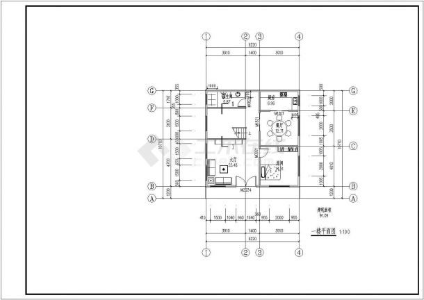 90平米农村自建住宅建筑施工图纸-图一