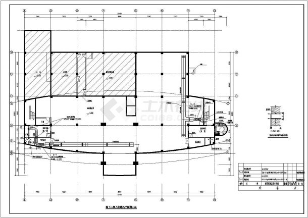 [江西]某质监楼中央空调经典系统cad施工设计图纸-图一