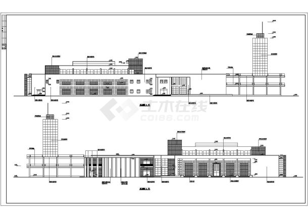 某地区二层会展中心建筑设计施工图-图一