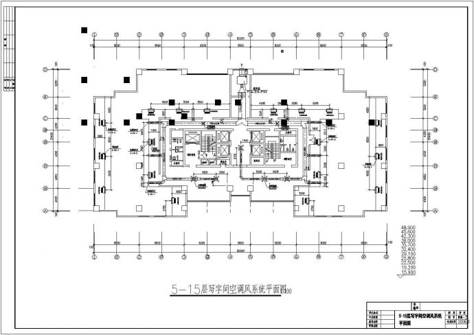 某地区高层综合办公楼暖通经典空调管线cad设计施工图_图1