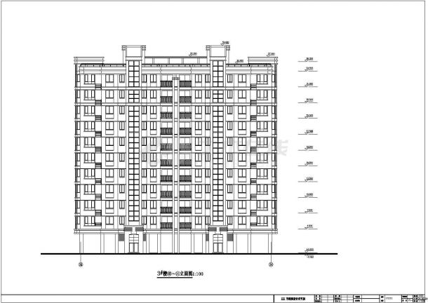 温州十一层框架结构住宅楼建筑设计施工图-图一