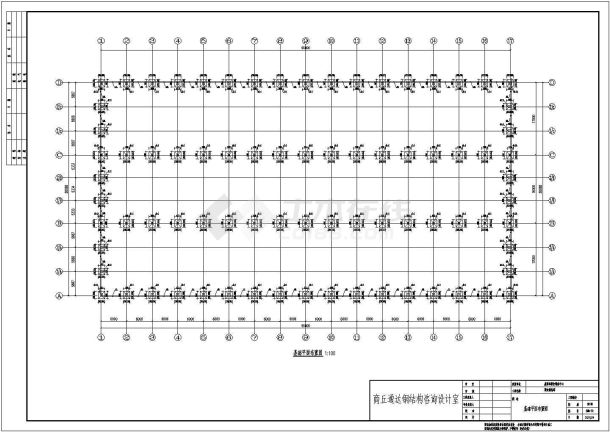 河南省单层钢结构粮食仓库建筑结构施工图-图一