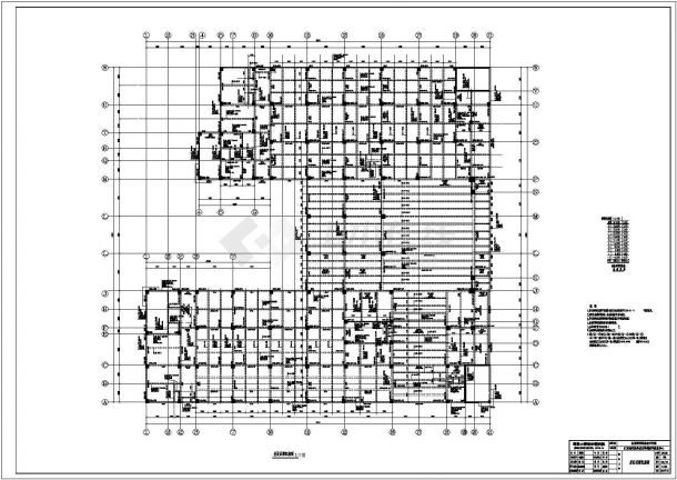江西某学院框架结构9层图书信息中心结构设计图纸-图一