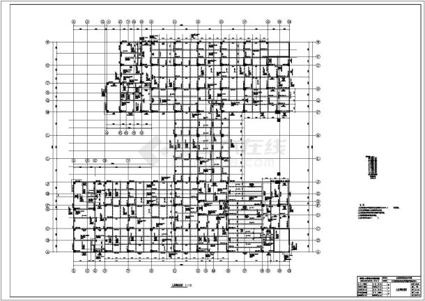 江西某学院框架结构9层图书信息中心结构设计图纸-图二