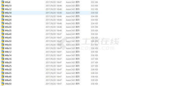 国标GB2672-86五金标准内六角花形盘头螺钉cad图块大全-图一