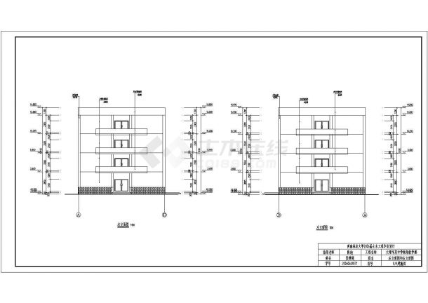 某地四层框架教学楼结构施工图（毕业设计）-图二