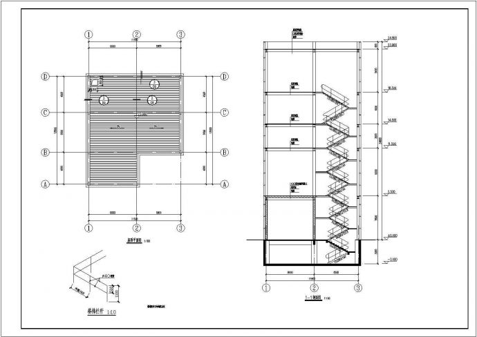 某饲料公司五层钢结构厂房建筑设计施工图_图1