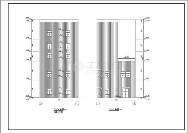 某饲料公司五层钢结构厂房建筑设计施工图-图二