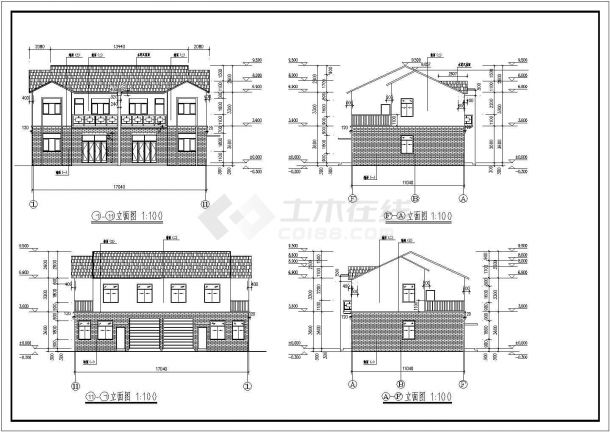 某地2层别墅住宅楼建筑方案设计图-图一