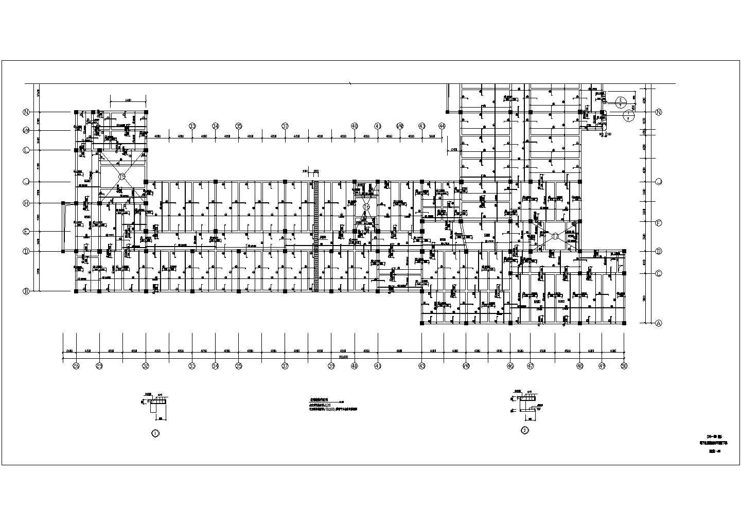 某地五层框架大学综合性教学楼图结构设计施工图